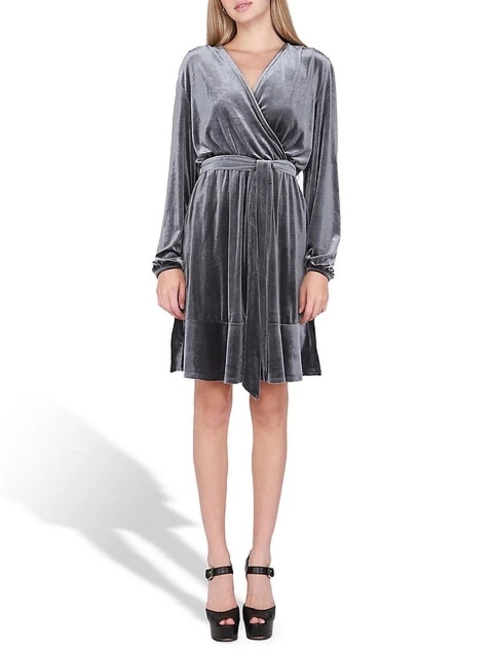 Dex Velvet Metallic periwinkle Dress
